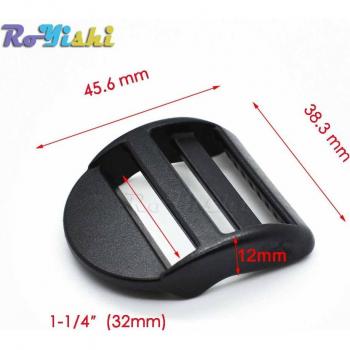 Kunststoff-Leiter-Schnallen‑Set (10 Stk.) – Schwarz, 38 mm