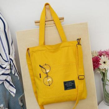 Printed Pocket Canvas Tote Bag for Women