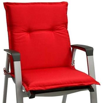 Cuscino per sedie Loft 100x50x6 cm Imbottitura Soffice Rosso