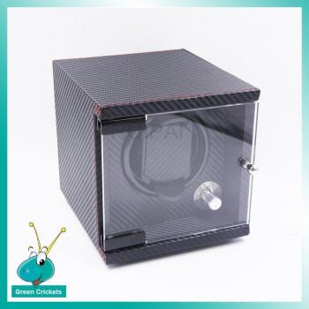 1+0 5-Mode Automatic Watch Winder Box with Carbon Fiber Leather