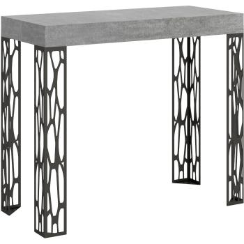 Consola Ghibli 90x40/196 cm con estructura de cemento antracita