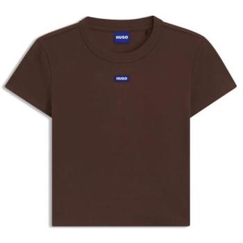 HUGO Baby Tee T-Shirt für Frauen, Braun, Größe XL