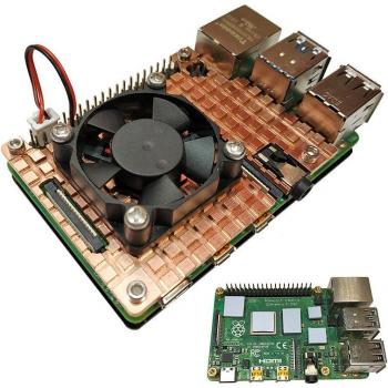 Raspberry Pi 4 Protective Copper Heatsink with Fan