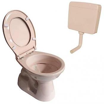 Belvit Stand WC „Bahama“ Beige Bodenabgang Softclose Deckel & Spülkasten
