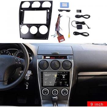 Placa de salpicadero 9” con bisel y marco para Mazda 6 2002