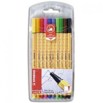 STABILO Fineliner Point 88 Kreativ-Set: Zehn verschiedene Farben, je mit einer Strichstärke von 0.4 mm