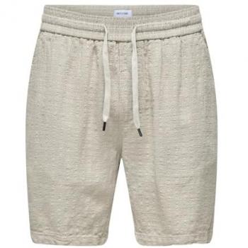 Only & Sons Pantalón Bermuda Hombre Greige ONSTel