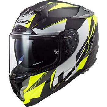 Helm LS2 FF327 Challenger Squadron – Schwarz matt, Gelb‑Akzent, Extra Large (XXXL)
