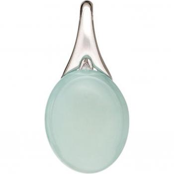 Silver Meagan Agate Necklace with Turquoise Accent