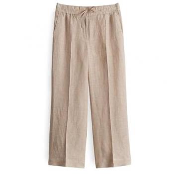 OPUS Stoffhose „Maikito“ – beige, Kurze Passform, Größe 40