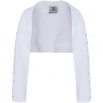 Tuc Tuc Chaqueta Tricot Tachuelas para Niñas, Blanco, 8 años