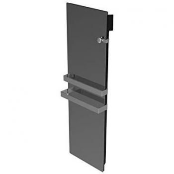 Sèche‑serviette Carrera 1100 W – Miroir en verre, Contrôle LCD