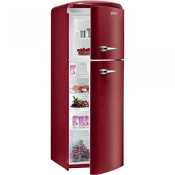 Gorenje Retro‑Style Top‑Mount Freestanding Fridge – Burgundy RF60309OR
