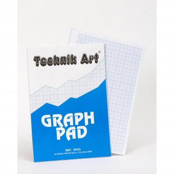 Clairefontaine XPG3Z A4 Graph Pad, Blue Grid Pattern, 2/10/20 mm Ruling, 40 Sheets