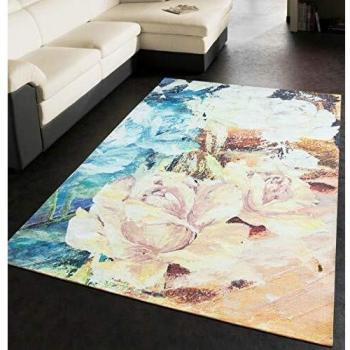 Tappeto da Letto Antiscivolo Emmevi Rose Multicolore (Misura: 120X180 cm, Modello: Sheba)