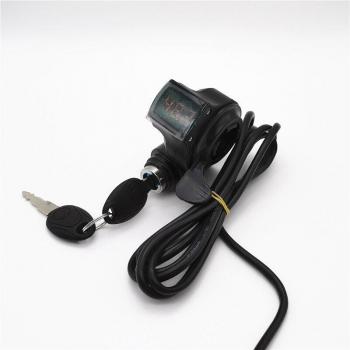 Electric Bicycle Throttle with Battery Voltage Switch and Key Lock