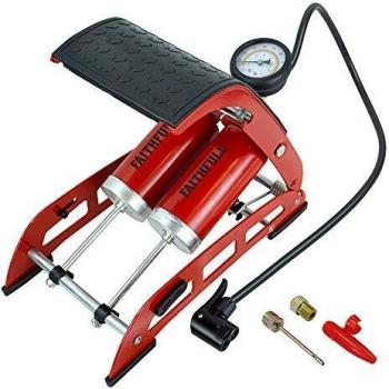 Faithfull FAIAUFPUMP2 Double Cylinder Foot Pump with Gauge