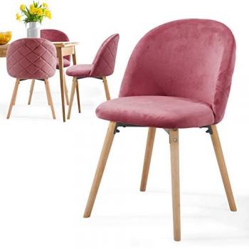 Sedia Imbottita in Velluto Stile Scandinavo