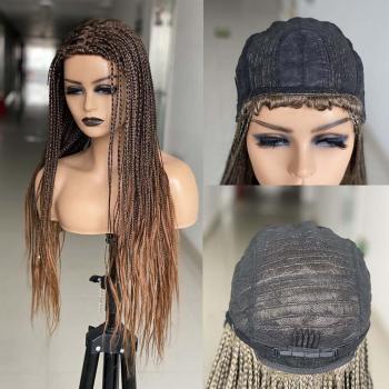 Ombre‑Geflecht‑Perücke 26 z – synthetischer Barid‑Kastenlook für schwarze Damen