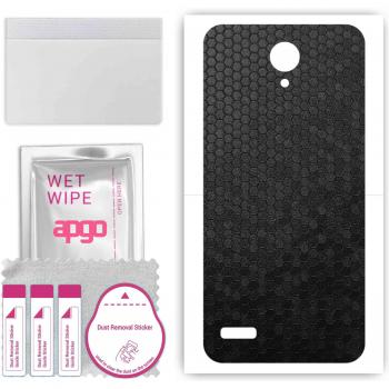 Honeycomb Black Wrap Skin for ZTE Blade A520 Back Panel