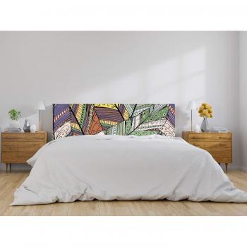 Cama con Cabecero de Plumas