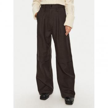 Ami Paris Female Brown Cargo Pants, Wide Fit, Zip Ankles – S