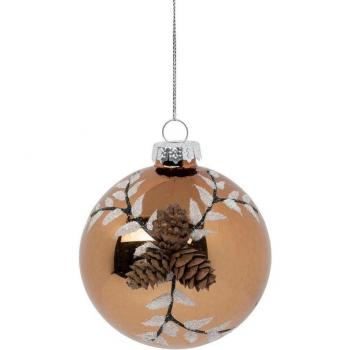 Boule de Noël en Verre Décorative 8 cm Marron
