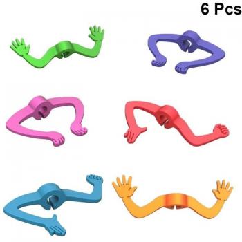 6pcs Random Color Silicone Cocktail Glass Markers