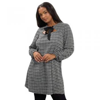 Robe noire à découpes et nœud Yours Curve