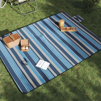 Manta de picnic plegable terciopelo 200x150 cm multicolor
