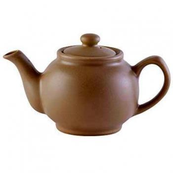 Elegant Matt Taupe 2 Cup Tea Pot