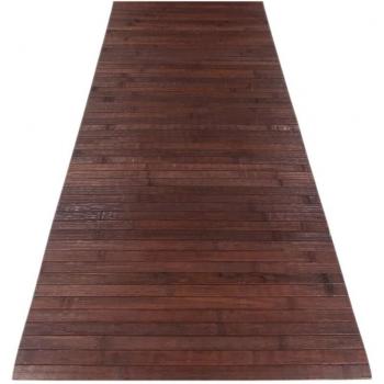 Bambù naturale: tappeto cucina 50×360 cm, tono marrone