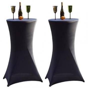 2x Tischdecke für Stehtisch grau 60 cm