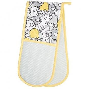 KitchenCraft Yellow Sheep Double Oven Glove