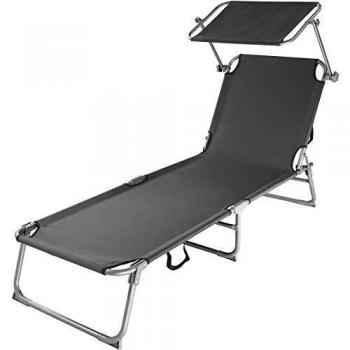 Lettino da sole con tettuccio 190 x 68 cm