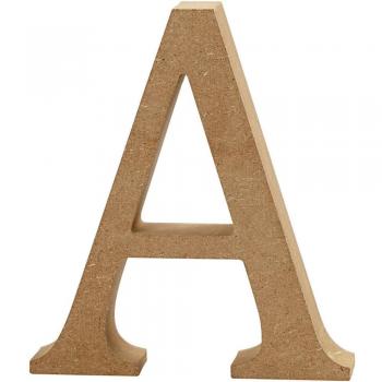 Lettre A en MDF pour décoration 13 cm