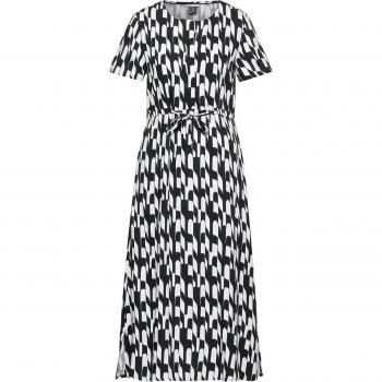 Street One Midi-Kleid Damen Schwarz mit Tunnelzug