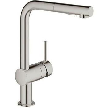 Grohe Minta Sink mixer with pull-out shower, Supersteel (30274DC0)
