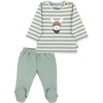 Set Estivo Verde con Camicia a Maniche Lunghe e Pantaloni