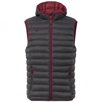 Herren‑Faserjacke IZAS – Dunkelgrau / Mineralrot – XXL – Ref. IMYPD00919DG/MRXXL