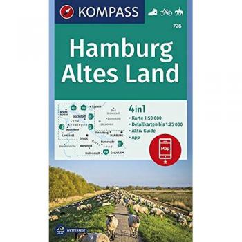 KOMPASS Wanderkarte Hamburg, Altes Land: 4in1 Wanderkarte 1:50000 mit Aktiv Guide und Detailkarten inklusive Karte zur offline Verwendung in der ... Reiten.