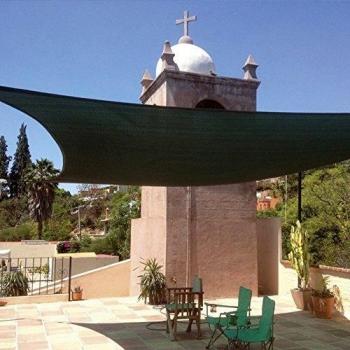 Tenda vela quadrata YOUR SELF per ombreggiatura, misura 360X360 cm e colore verde