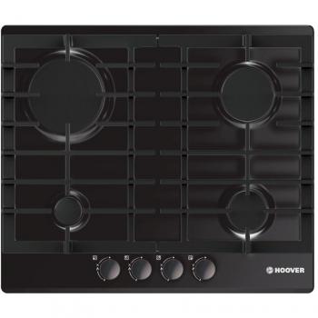 Hoover Black 4-Burner Gas Hob – 60cm Model HGH64SCEB