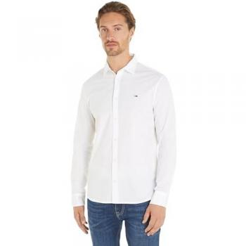 Camisa Casual Hombre Tommy Jeans Blanca
