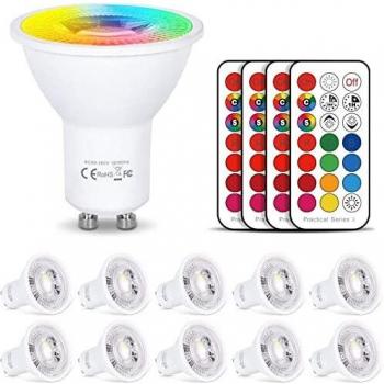 HYDONG GU10 LED Bulbs 12 Colors Dimmable Spotlight