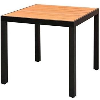 Table de Salle à Manger Extérieur Marron 80x80x74 cm Aluminium et WPC