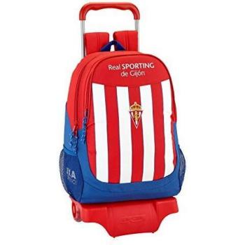 Gijón Red-White Rolling Schoolbag – Real Sporting Edition
