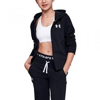 Schwarzer Rival FZ Hoodie für Mädchen – YSM Modell