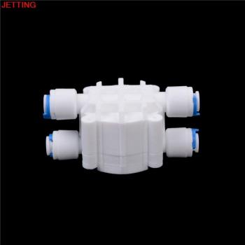 1PCS White 1/4” 4‑Way Automatic Shut‑Off Valve – RO Filter Component