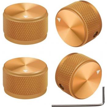 4Pcs Aluminum Alloy Volume Control Knob for Electric Guitar 25x15.5mm